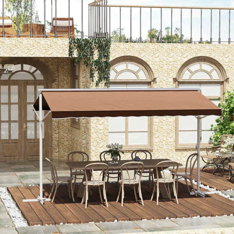 Rootz Sun Umbrella - Patio Umbrella - Garden Parasol - Outdoor Sun Shade - Umbrella - With Ruffles - 8 Sturdy Ribs - Aluminum - Steel - Polyester - Grey