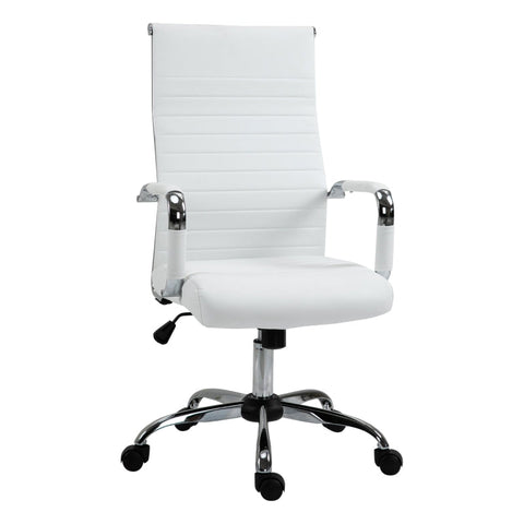 Rootz Office Chair - Desk Chair - Swivel Chair - Work Chair - White - 54 cm x 62 cm x 114 cm