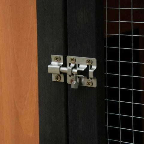 Rootz Kleindierenhok - Dierenhok - Knaagdierkooi - Hout - Bruin/Zwart