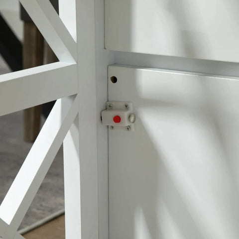 Rootz Kitchen Trolley - Serving Trolley - Kitchen Cabinet - Foldable - MDF/Rubber Wood - White - 60 x 40 x 84 cm