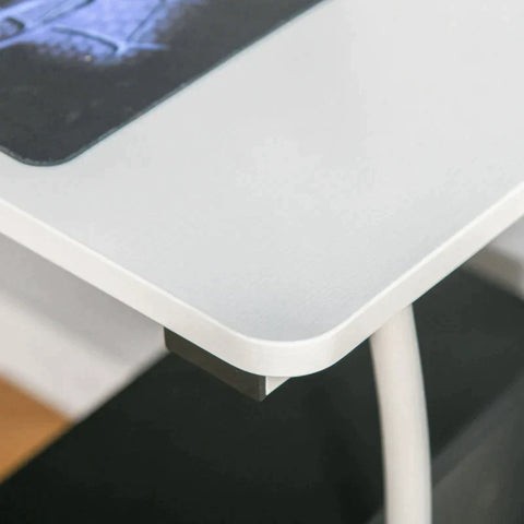 Rootz Desk - L-Shaped Desk - Computer Desk - Table L-Shaped - White - 143.5 x 143.5 x 76 cm
