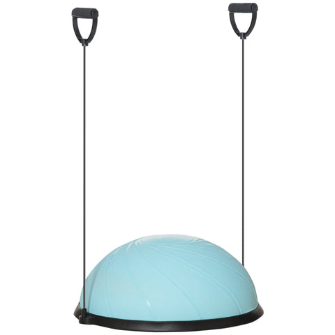 Rootz Yoga Ball - Yoga Ball Half Sphere - Balance Trainer - Balance Ball - Half Exercise Ball - With Training Rope - PP/PVC - Light Blue/Black