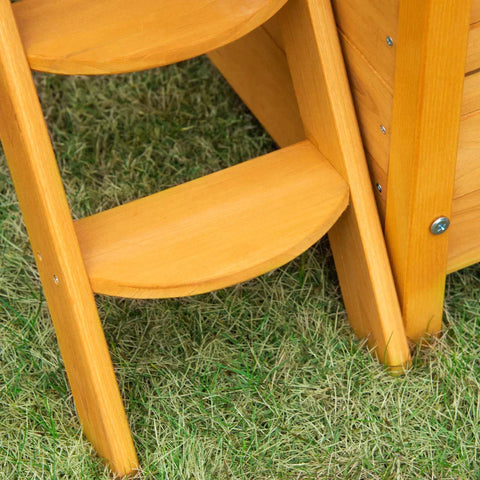 Rootz Small Animal Hutch - Cat House - Rabbit Hutch - Cat Cave - Bunny Cage - Fir Wood - Natural/Green - 77 x 50 x 73 cm