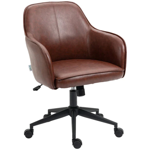 Rootz Office Chair - Height Adjustable - Swivel Function - Brown - 58.5 cm x 62 cm x 91 cm