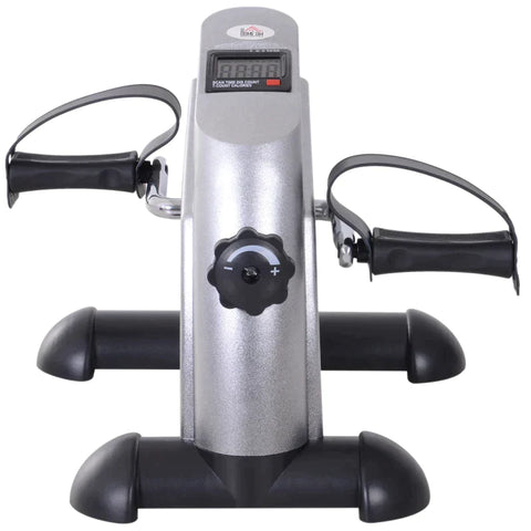 Rootz Mini Exercise Bike - Leg Trainer - Pedal Trainer -  Training Bike - Bicycle Device - Silver - 9Wx 40Dx 31Hcm