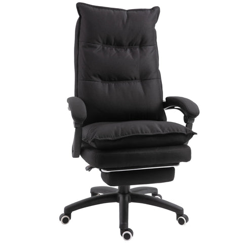 Rootz Office Chair - Massage Office Chair - Massage Function - Height Adjustable - Nylon - Black - 70 x 62 x 120-130 cm
