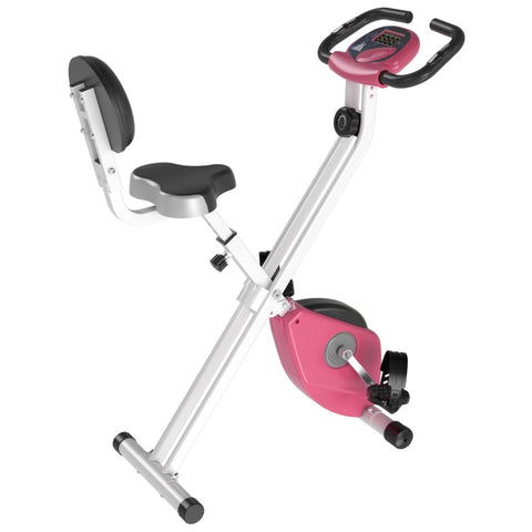 Rootz Exercise Bike - F-Bike Bicycle Trainer - Bicycle Trainer - F-Bike - Home Trainer Bicycle - Pink/White - 43 x 97 x 109 cm