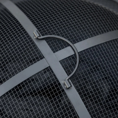 Rootz Fire Bowl In Tree Stump Design - Fire Pit - Spark Grid - Coal Grate - Poker - Brown - Ø61.5 x 39 cm