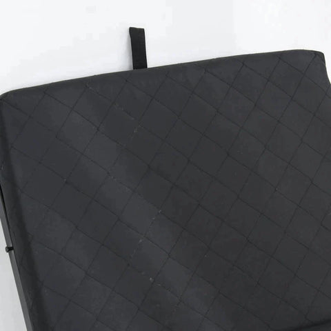 Rootz 2-in-1 Folding Bed - Guest Bed - Foldable - Adjustable - Headboard Height With Castors - Black