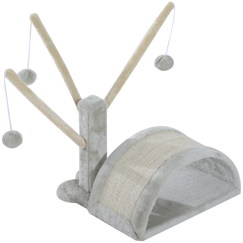 Rootz Scratching Post - Cat Tree - Cat Climbing Tree - Climbing Tree - Cat Tree Scratching House - With Cat Cave - Light Grey - L38 x W38 x H40 cm