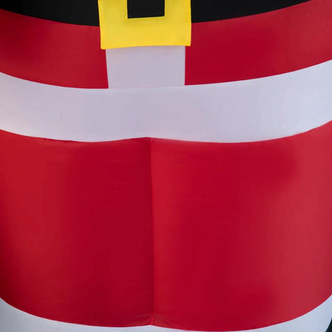 Rootz Inflatable Christmas Decoration - Christmas Decoration Santa Claus - Santa Claus - With Christmas Tree - Polyester - Red - 145 x 78 x 210 cm