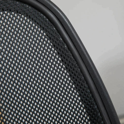 Rootz Drawing Chair With Footrest - 5 Castors - Height-adjustable - Steel - Mesh Fabric - Black - 60L x 56W x 132H cm