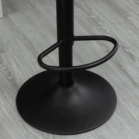 Rootz Barhocker – Hocker – 2er-Set Barhocker – höhenverstellbar – drehbar – moderner Designhocker – Kunstlederbezug – Hellgrau – 45 x 50 x 102 cm