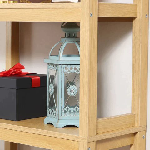 Rootz Storage Rack - Bookshelf  - Beach Shelf - 3 Tiers Shelf With Drawer - Oak - 60 cm x 30 cm x 150 cm