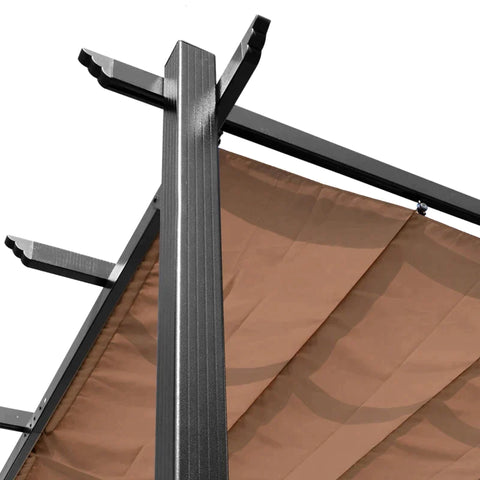 Rootz Pergola - Pergola Gazebo - Tuinpergola - Grijs+bruin