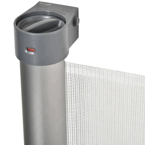 Rootz Pet Gate - Stair Gate - Extendable Door Gate - Roll One-hand Operation Door Gate - Stair Protection Barrier Gate For Dog - Door Protection - White - 140 x 10.5 x 88 cm