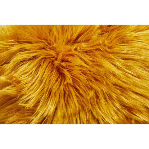 Rootz Kussen Nepbont - Nepbont Kussen - Bont Kussen - Bont Kussen - Zacht Bont - Met Vulling - Acryl/Polyester - Geel - 40 x 40 x 10 cm