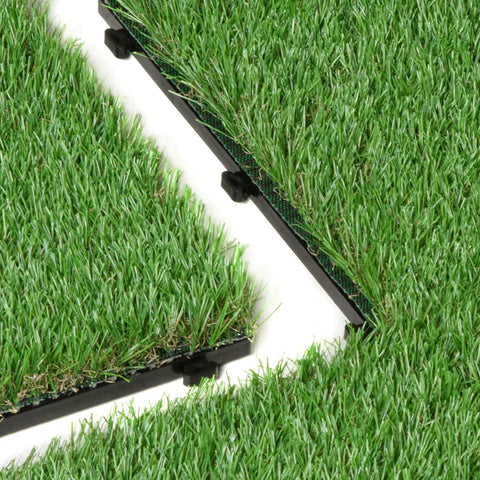 Rootz Artificial Grass Tiles - Grass Carpet - Grass Mat - Garden - Balcony - Outdoor - Indoor - Green - 30x30cm