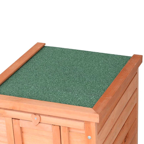 Rootz Konijnenhok - Knaagdierenhok - Caviahok - Konijnenhok - Kattenhuis - Konijnenhok - Knaagdierhok - Naturel - 51 x 42 x 43 cm