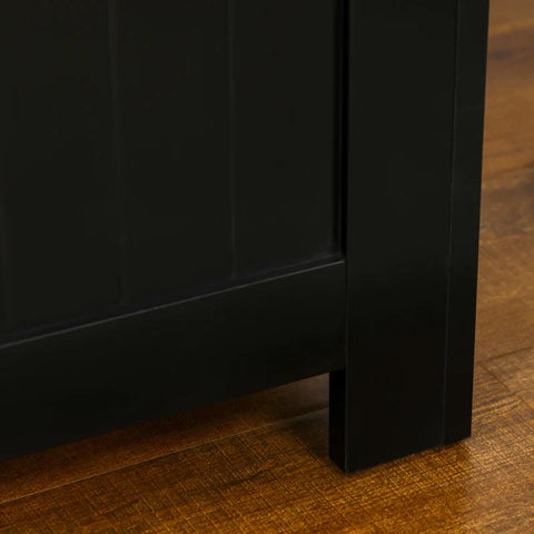 Rootz Bench With Storage Space - Country House Style - Kinds Of Toys - Including Safety Hinges - Living Rooms - Chest - Storage Box - Black - 81L x 40W x 46H cm