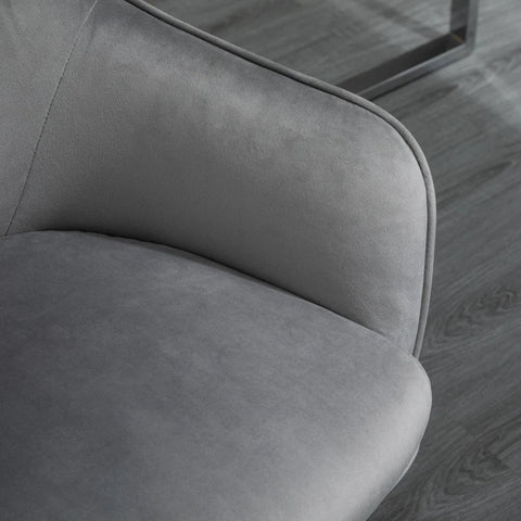 Rootz Office Chair - Desk Chair - Working Chair - Swivel Chair - Light Gray - 61 X 59 X 80.5-90.5 Cm