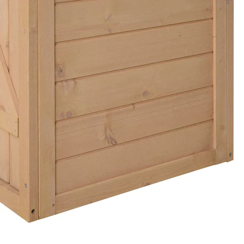 Rootz Garden Shed - Tool Shed - Tool Shed With Shelves - Storage Shed For Garden - Fir Natural Wood - 75 x 56 x115 cm