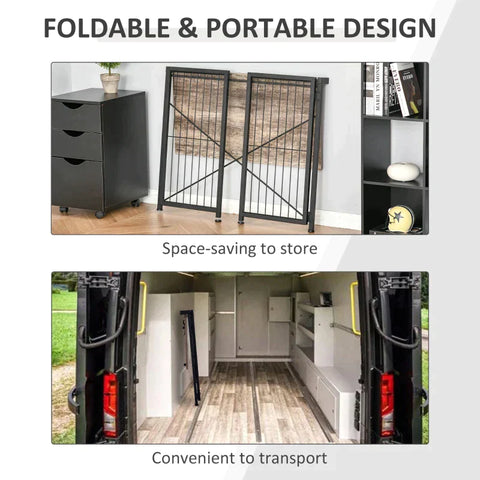 Rootz Desk - Computer Table - Office Table - Laptop Table - Folding Metal Frame Writing Desk - Industrial Design - Rustic Brown/Black - 90 x 45 x 74 cm