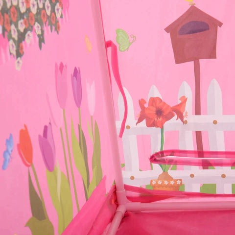 Rootz Play Tent - Children's Play House - Princess Play Tent - Tent House - Play House - Polyester - Pink - 93 x 69 x 103 cm