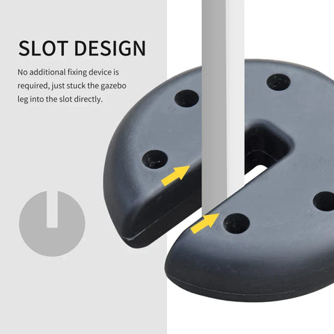 Rootz Gazebo Sand - Gazebo Weights - Weight Bag - Tent Leg - Weight Tent - Weights Base - Black