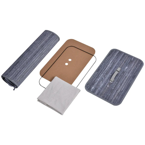 Rootz Laundry Basket - Laundry Box - Laundry Hamper With Lid - Canvas Bag With Washable Laundry Bag - Handles - Canvas + Bamboo - Gray - 100L 52 x 32 x 63 cm