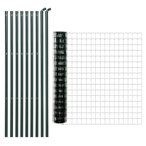 Rootz Garden Fence - Flexible Fence - Aviary Wire Mesh - Roll Mesh - Steel - Green