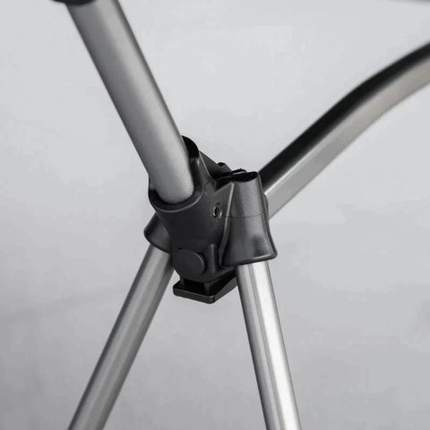 Rootz Campingbed - Campingbed Opvouwbaar - Kampeerbed - Opklapbed - Met Draagtas - In Hoogte Verstelbaar - Tot 150 Kg - Oxford/Aluminium - Zwart - 190 x 65 x 38 cm