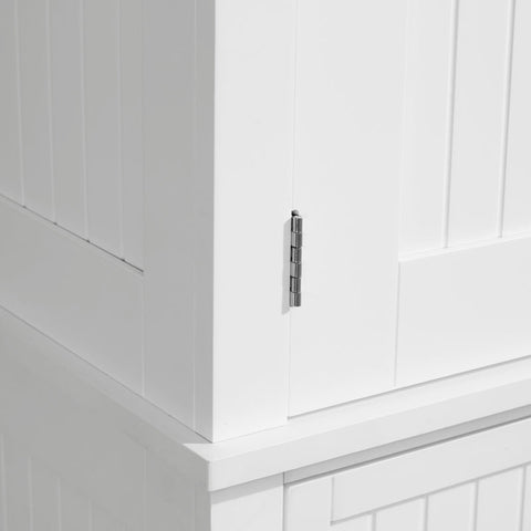 Rootz Kitchen Cabinet - Dish Cabinet - Tall Cabinet - Dining Room Cabinet With Drawer - 6 Levels - MDF - White - 76.2 x 40.2 x 183cm