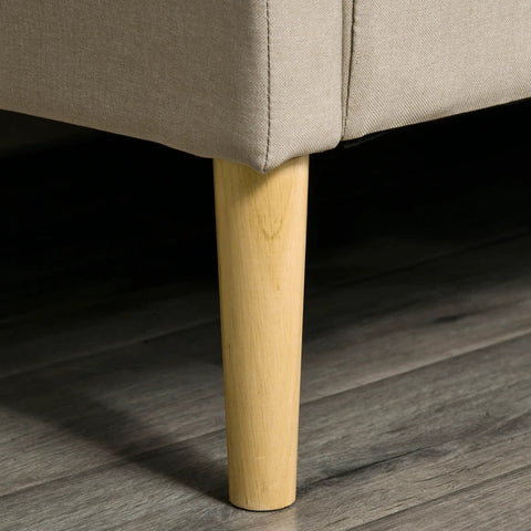 Rootz Sofa Bed - Folding Sofa - Adjustable Backrest Sofa - Living Room Sofa Bed - Convertible Sofa Bed - Multi-purpose Folding Furniture - Compact Folding Sofa Solution - Beige - 207W x 107D x 60.5H cm