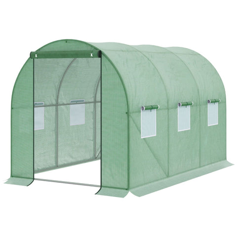 Rootz Greenhouse - Walk-in Greenhouse - Cold Frame - Poly Tunnel - Frost Protection - Dark Green - 3L X 2W X 2H M