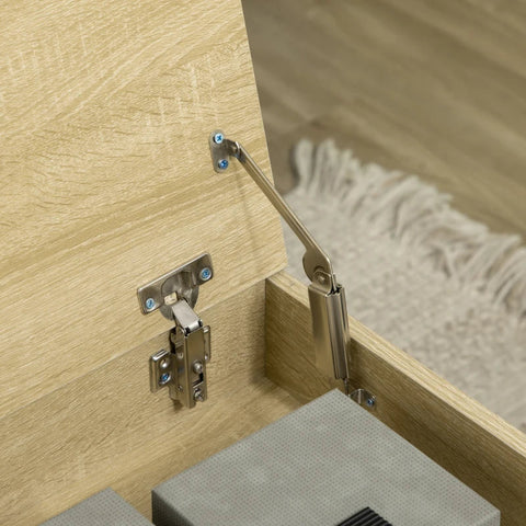 Rootz Side Table - Coffee Table - Modern Design - Hidden Storage Space - Chipboard/Steel - Natural/Black - 60 x 60 x 45cm