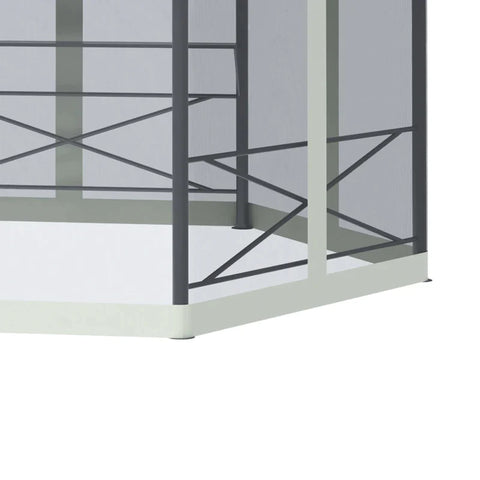 Rootz Gazebo - Party Tent - Garden Gazebo - Party Gazebo - Steel/Polyester - Grey - 4L x 4.7W x 2.8H m