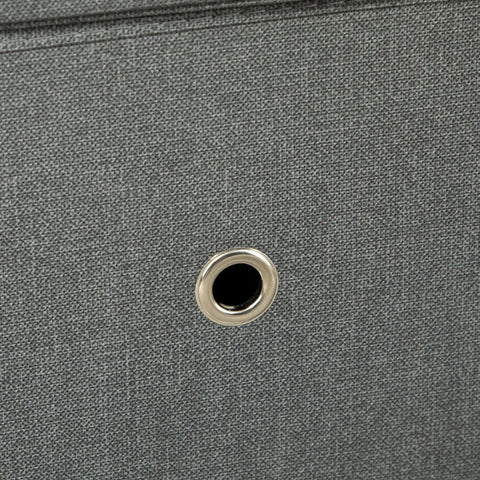 Rootz Kapstok - Kledingstang - Metalen Kapstok - Kledingrek met 2 Stoffen Opberglades - 2 Lades 1 Hangrail - Zwart + Bruin + Grijs - 58cm x 46cm x 185cm