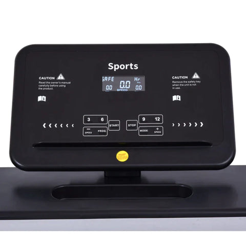 Rootz Treadmill - Electric Treadmill - Folding Treadmill With 12 Programs And Mobile Phone Holder - Steel - Black - 71 x 128 x 122 cm