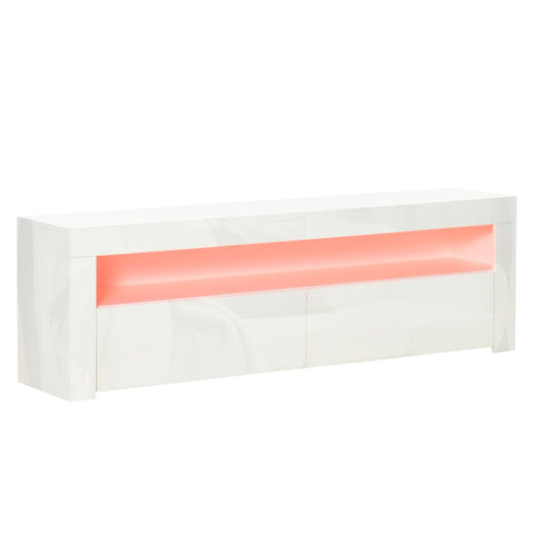 Rootz TV Stand - Remote Control - Led Light Bar - Living Room - 160 cm x 35 cm x 50 cm