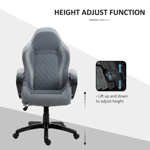 Rootz Office Chair - Gaming Chair - Swivel Chair - Massage Office Chair - Executive Chair - Massage Function - Grey