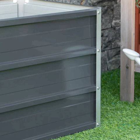 Rootz Tuinbed - Verhoogd Bed - Tuinbed Planter - Bloembak - Bloempot - Donkergrijs - 125 x 47 x 40 cm