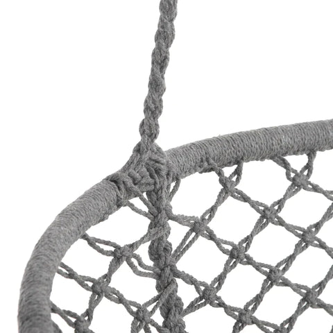 Rootz Hanging Chair - 2-seater Hanging Chair With Hanging - Ceiling Hook - Hanging Lounger - Floating Lounger - Double Lounger - Lounge For 2 People - Grey - 130 x 70 x 35 cm