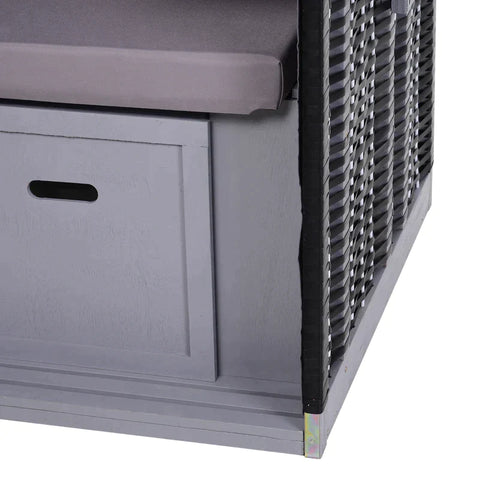 Rootz Beach Chair - Reclining Backrest -  2 People - Pillows - Decorative Cushions - Grey - 118 x 79 x 150cm