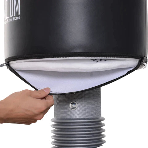 Rootz Standing Punching Bag - Punching Bag - Stand - Vinyl Pad - Boxing Partner - Black - W70 x D70 x H176 cm