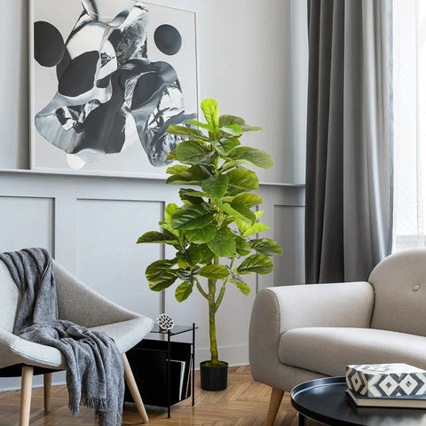 Rootz Artificial Plant - With Planter - PE Moss - Indoor Or Outdoor - Green + Black - 15cm x 15cm x 150cm