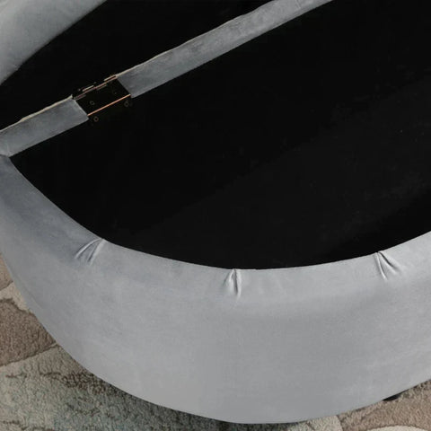 Rootz Bench - Stool - Chest Of Drawers - Storage Box - Footstool With Storage Space - Velvet-touch Rubber Wood - Grey - 120 x 46 x 42 cm