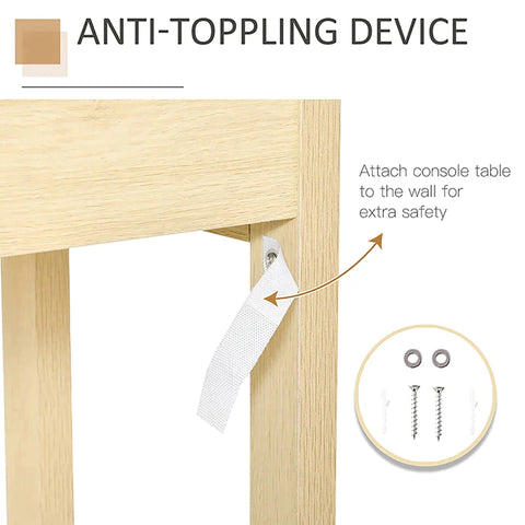 Rootz Console Tafel - Bijzettafel - Slaapkamer Console Tafel - 2 Laden - Dressoir Ingang - 100 x 30 x 76 cm
