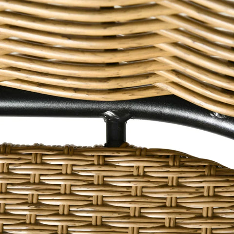 Rootz Sofa Set - Rotan Look 5-delige Sofa Set - Meubelset - Eigentijdse Sofa Set - Met Twee Bijzettafels - Grijs/Natural/Zwart