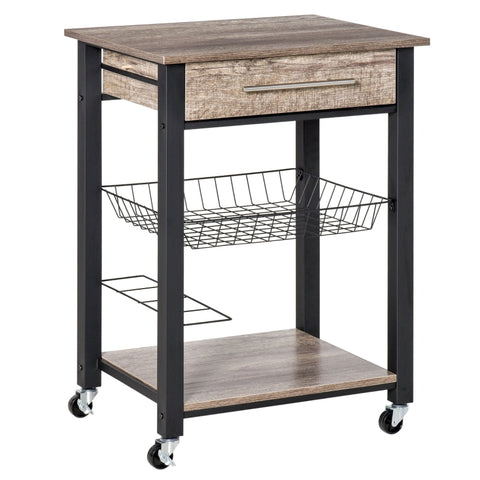 Rootz Kitchen Trolley - Kitchen Cart - Rollable Kitchen Trolley